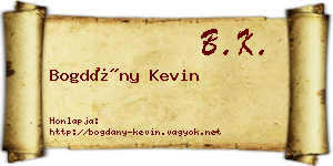 Bogdány Kevin névjegykártya